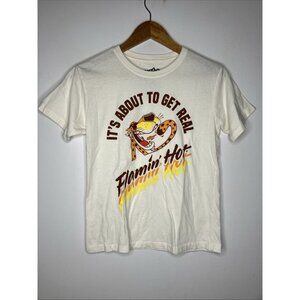 Womens Juniors Cheetos Flamin' Hot T-Shirt Cream Color Size Small